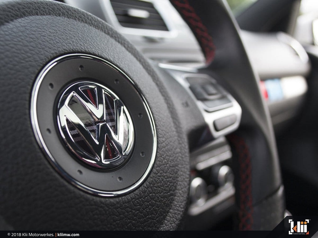 K830VSW VW Steering Wheel Badge Insert Mk5 GTI Plaid UroTuning