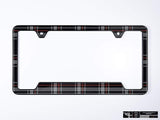 Klii Motorwerkes Black Premium License Plate Frame - Mk6 GTI Plaid K9-0VPF-2BLK