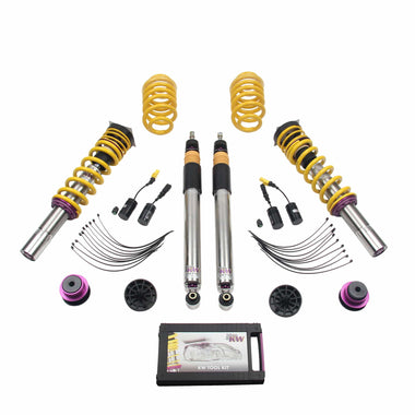 KW V3 Coilover Kit Bundle - Audi A4 (B9) Sedan 2WD with electronic dampers | 352100AW