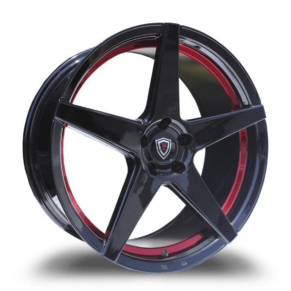Marquee Wheels 22x9.0 et15 / 5x115 / cb73.1 Marquee Wheels M1001 22" 5x115 Black / Red 1001229511515BR