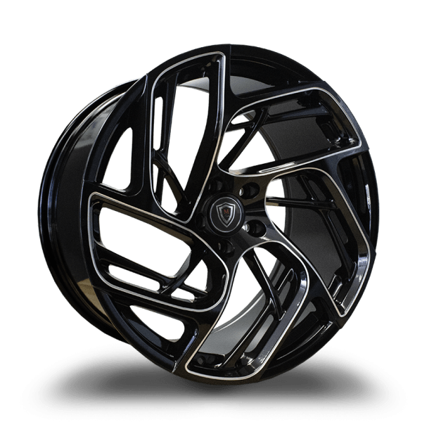 Marquee Wheels 20x9.0 et33 / 5x120 / cb74.1 Marquee Wheels M1002 20" 5x120 Black / Milled 1002209512033BMD