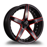 Marquee Wheels 20x9.0 et35 / 5x112 / cb66.56 Marquee Wheels M3226 20" 5x112 Black / Red Milling 3226209511235BRMD