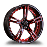 Marquee Wheels 20x9.0 et35 / 5x114.3 / cb73.1 Marquee Wheels M3247 20" 5x114.3 Black / Red 3247209511435NBR