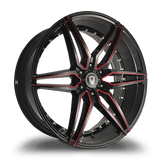 Marquee Wheels 22x9.5 et25 / 6x139.7 / cb78.1 Marquee Wheels M3259B 22" 6x139.7 Black / Milled 3259B2295613925BMD