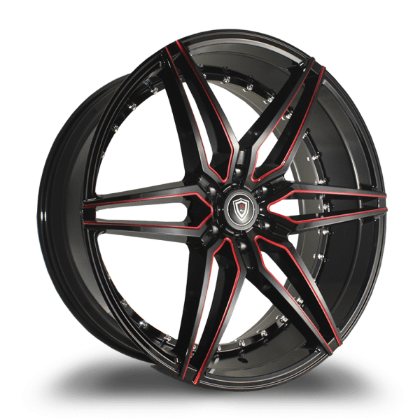 Marquee Wheels 22x9.5 et25 / 6x135 / cb87.1 Marquee Wheels M3259B 22" 6x135 Black / Milled 3259B2295613525BMD
