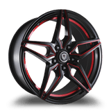 Marquee Wheels 22x9.0 et35 / 5x120 / cb74.1 Marquee Wheels M3259 22" 5x120 Black / Red 3259229512035NBR