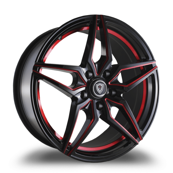 Marquee Wheels 19x9.5 et38 / 5x120 / cb72.56 Marquee Wheels M3259 19" 5x120 Black / Red Milling 32591995512038NBR