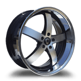 Marquee Wheels 20x9.0 et32 / 5x114.3 / cb73.1 Marquee Wheels M5330B 20" 5x114.3 Black / Machined/Stainless Lip 5330B209511432BMSS
