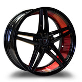 Marquee Wheels 18x8.0 et25 / 5x112 / cb66.56 Marquee Wheels M.8571 18" 5x112 Black / Red 8571188511225GBCR