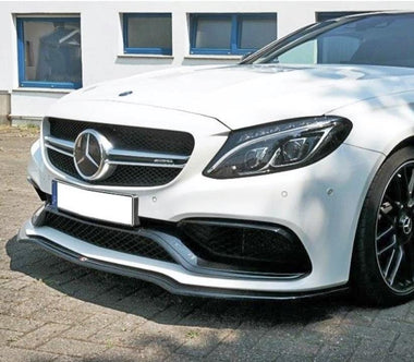 Maxton Design Gloss Black Maxton Design Front Splitter V.1 Mercedes C-Class C205 C63 AMG Coupe ME-C-205-AMG-C-FD1G