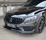Maxton Design Gloss Black Maxton Design  Front Splitter V.1 Mercedes- Benz C43 AMG W205 ME-C-205-AMG-FD1G