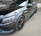 Maxton Design Gloss Black Maxton Design Side Skirts Diffusers Mercedes- Benz C43 AMG W205 ME-C-205-AMG-SD1G