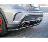 Maxton Design Gloss Black Maxton Design Central Rear Splitter (With Vertical Bars) Mercedes-Benz GLA 45 AMG SUV (X156) Preface ME-GLA-156-AMG-RD1+RD2G