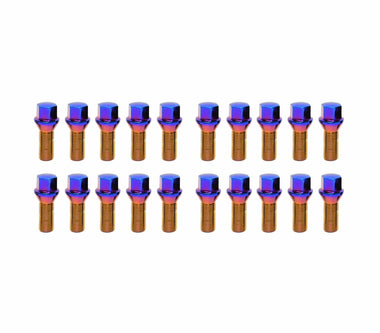 Mevius Hex Lug Bolt M14 X 1.50 Ball 40MM Blue Neon | 40612UNR