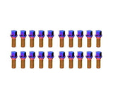 Mevius Hex Lug Bolt M12x1.50 Cone 50mm Blue Neon | 40623UN