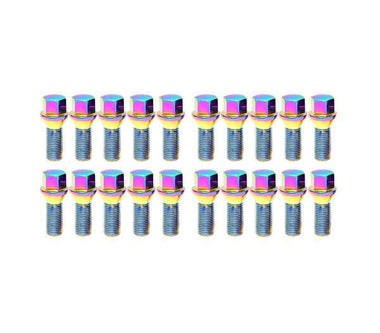 Mevius Hex Lug Bolt M14x1.50 Ball 27mm Chrome Neon | 40611N