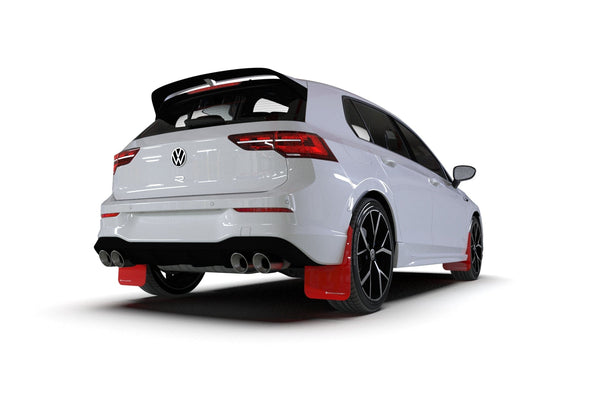RallyArmor Red Mudflap White Logo - MK8 GTI / Golf R | MF80-UR-RD/WH ...