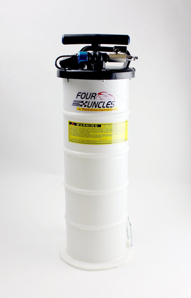 FOUR UNCLES Oil Changer Vacuum Fluid Extractor Pneumatic/Manual 6.5 Liter