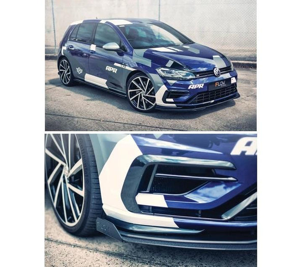 Flow Designs WITHOUT Accessories / WITHOUT Fire Extinguisher Bracket/Mount / WITHOUT Window Vents & Spoiler Extension Flow Designs MK7.5 Golf R Full Lip Splitter Set with Rear Valance & Fairing MK75RPK1-0