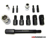 Metalnerd Triple Square Bit Set in Blow-Molded Case M4-M18 (10 pc Set) | MN10PC