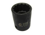 Metalnerd 24mm 12 Point Socket | 1/2" Drive - Impact Grade | MN224ZM