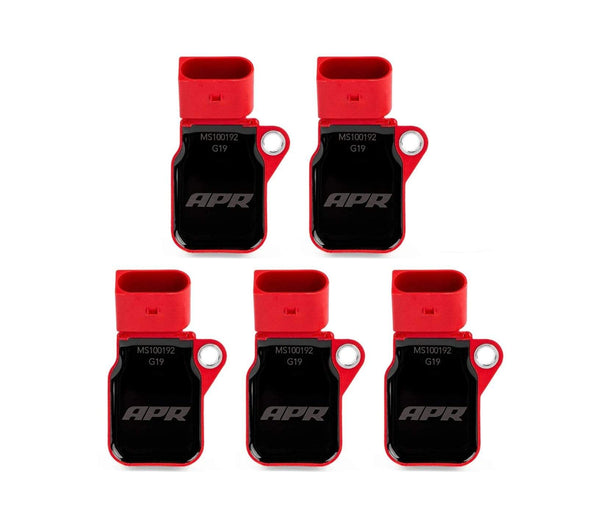 APR Red APR Ignition Coils (RS3 Style) Ignition Tune Up - Set of 5 MS100192-kt5-tuneup