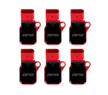 APR Red APR Ignition Coils (RS3 Style) Ignition Tune Up - Set of 6 MS100192-kt6-tuneup