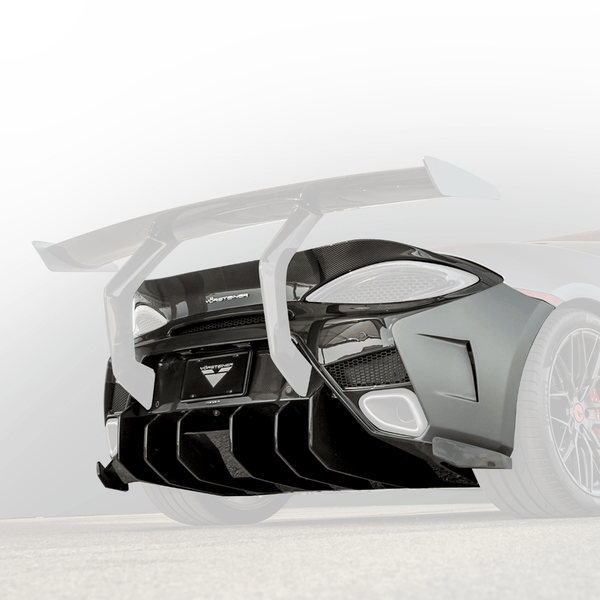 Vorsteiner Mclaren 570-VX Aero Rear Bumper w/ Rear Diffuser Carbon Fiber PP 2x2 Glossy | MVR1140