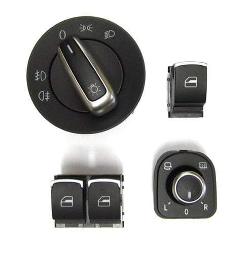 FAW Interior Switch Kit w/Chrome Trim (4-pcs) | Mk5 2-door