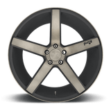 Niche Niche 1PC M134 Milan 22" 5x130 Matte Black Machined w/ Double Dark Tint