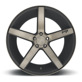 Niche 22X10.0 et40 / 5X120 / cb72.56 Niche Cast Milan 22" 5x120 Matte Black Machined W/ Double Dark Tint M134220021+40