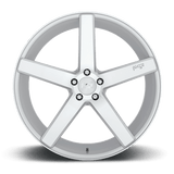 Niche 18X8.0 et40 / 5X114.3 / cb72.56 Niche Cast Milan 18" 5x114.3 Gloss Silver Machined M135188065+40