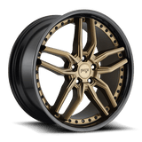Niche 20x10.5 et40 / 5x112 / cb66.56 Niche 1PC M195 Methos 20" 5x112 Matte Bronze Black Bead Ring M195200543+40