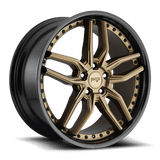 Niche 19x9.5 et48 / 5x112 / cb66.56 Niche 1PC M195 Methos 19" 5x112 Matte Bronze Black Bead Ring M195199543+48