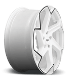 Niche Niche Cast Flash 20" 5x114.3 Gloss White W/ Black