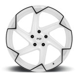 Niche Niche Cast Flash 20" 5x120 Gloss White W/ Black