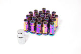 Aodhan 12x1.25 / Neo Chrome Aodhan Extended Wheel Lug Nuts 21mm (XT51) - Set of 20 AHLNXT5112125NC