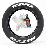 Tire Stickers 4 "NITTO" / 4 "INVO" / BLUE / 14"-16" / 1.25" Tire Stickers - NITTO INVO - Temporary NITINV-1416-125-4-B-T