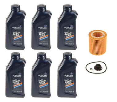 Oil Service Kit Genuine BMW Oil  0w-30 - N20 RWD with Plastic Oil Pan
