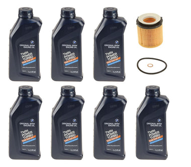 Oil Service Kit - Genuine BMW Oil  0w-30 - For Models with Plastic Oil Filter Housing N20 XDrive / N52/ N54 / N55
