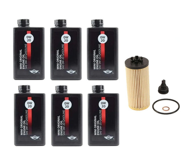 Mini Oil Oil Service Kit -MINI Genuine Engine Oil 0W-20 - 2020+ Gen 3 F54 / F55 ...