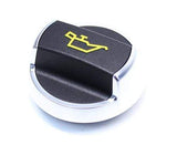 Brushed with Yellow Logo | Aluminum Trim Porsche Oil Cap