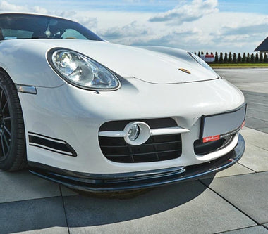 Maxton Design Gloss Black Maxton Design Front Splitter V.2 Porsche Cayman S 987C PO-CA-S-987-FD2G