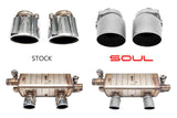 Soul Performance Soul Performance Bolt on Exhaust Tips - Porsche 991.2 Carrera (with PSE)