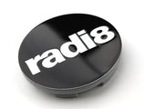 Radi8 Wheels Gloss Black and White Radi8 Limited Edition Center Caps (Varying Styles and Colors) RADI8-CAP-GB-WHT