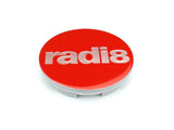 Radi8 Wheels Red and Silver Radi8 Limited Edition Center Caps RADI8-CAP-R-S