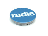 Radi8 Wheels Sky Blue and Silver Radi8 Limited Edition Center Caps RADI8-CAP-SB-S
