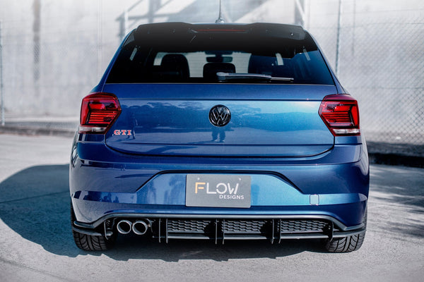Flow Designs WITHOUT Rear Winglets (Pair) Flow Designs Volkswagen AW Polo GTI Rear Flow Lock Diffuser AWPOLOGTIDF