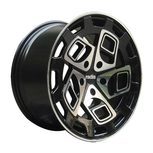 Radi8 Wheels 5x100 18x8.5" et35 - 57.1mm Hub Radi8 R8CM9 Wheel 18" Black w/Machined Face CM9-1885-5100-35-BMF