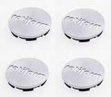 Rotiform Silver on Brushed Rotiform Standard Center Cap (Set of 4) Rotiform-Cap-Brushed-Silver-KT